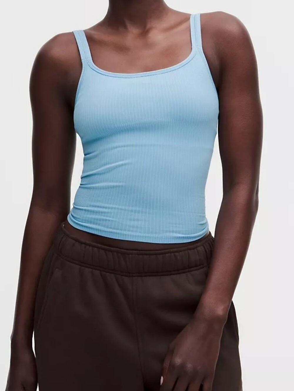 Lululemon Ebb To Street Scoop Neck  Ribbed Square-Neck Tank Top